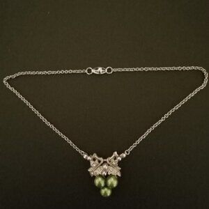 VINTAGE- Necklace (green and silver)